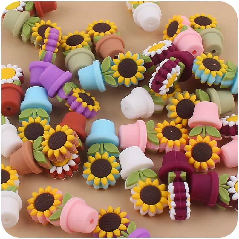3D Sunflowers In Pot