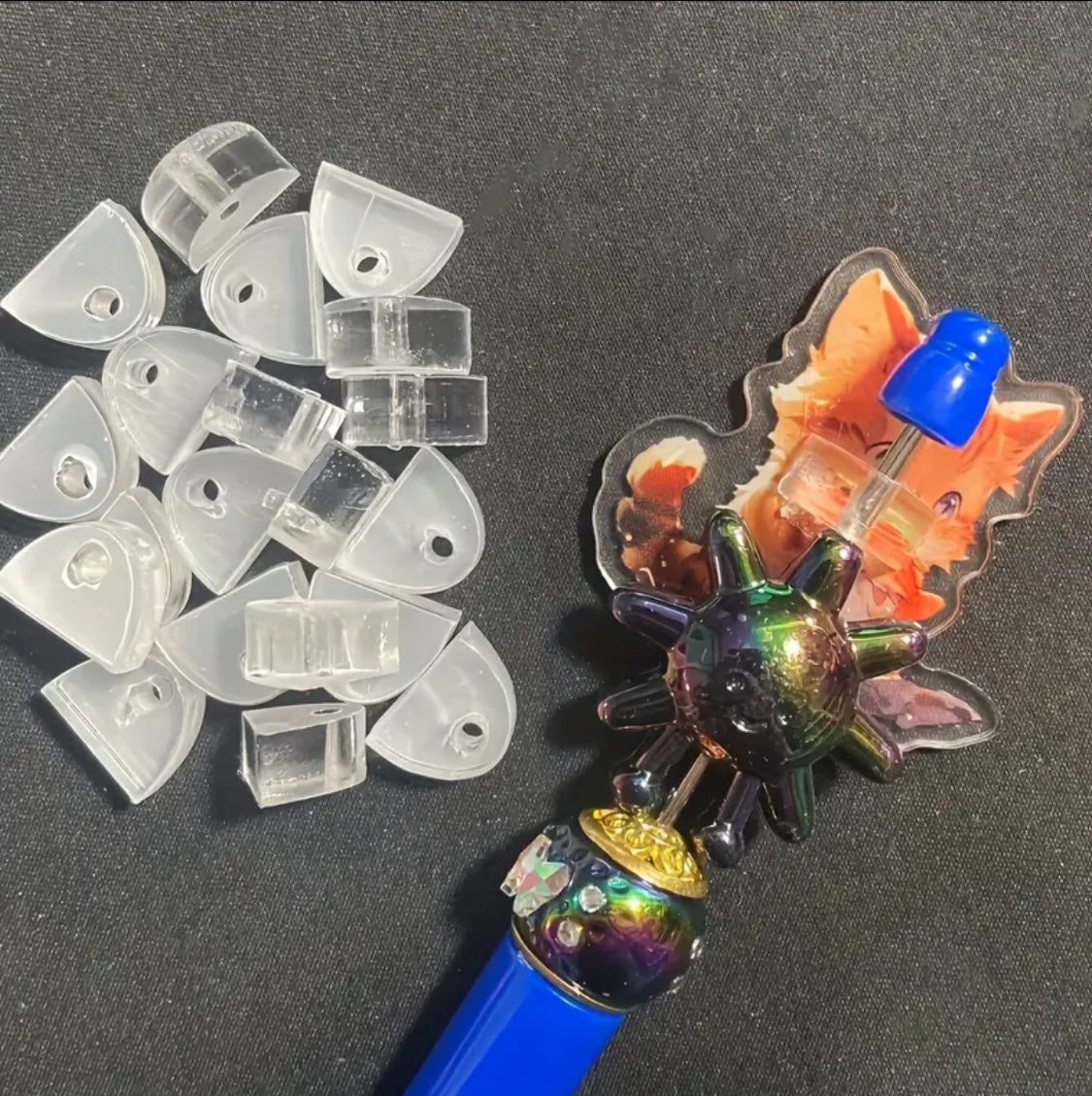 Half Circle Pen Acrylic Attachments (10  Pcs)-P4