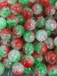 16mm Christmas Bicolor Cracked Beads-H24