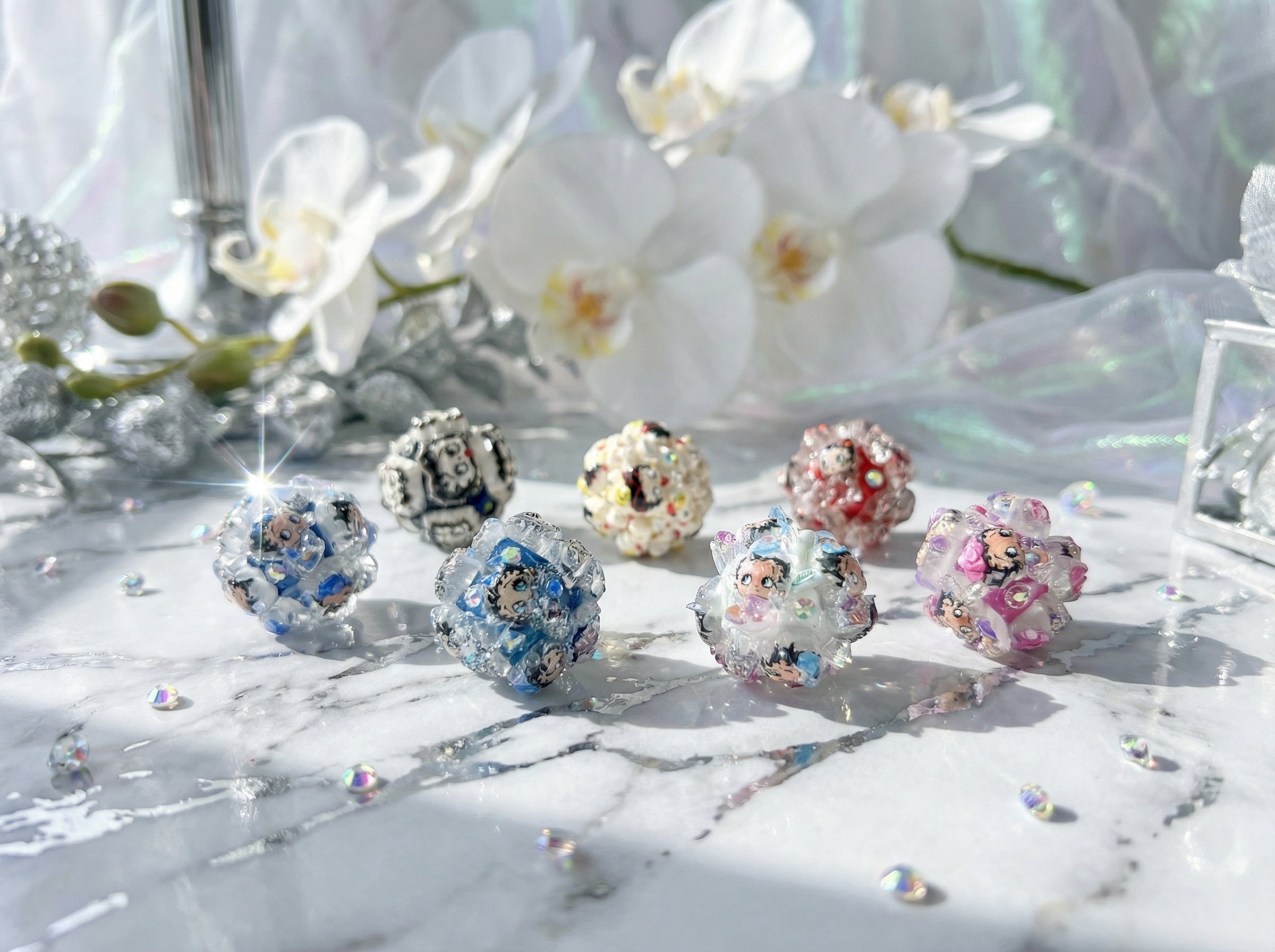 17mm Betty Boop Fancy Bead  Mix (5pcs)-AA1