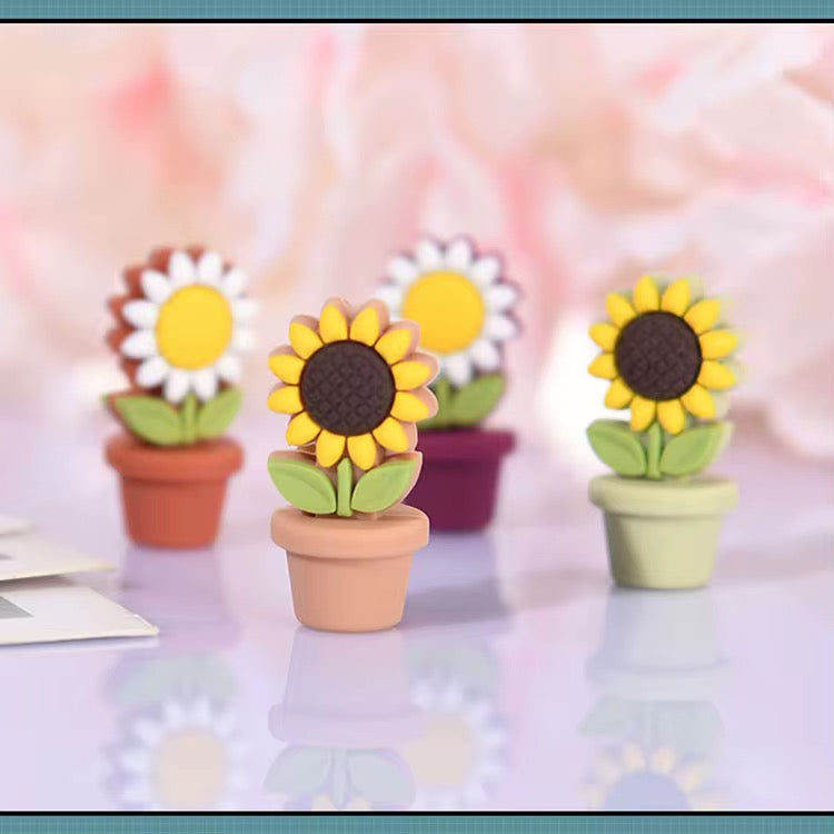 3D Sunflowers In Pot