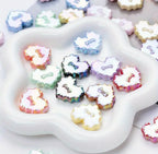 Wavy Heart Beads Mix-X7