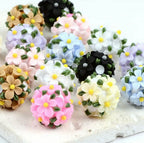 16mm Fancy Clay Daisy and Stone Beads-S6