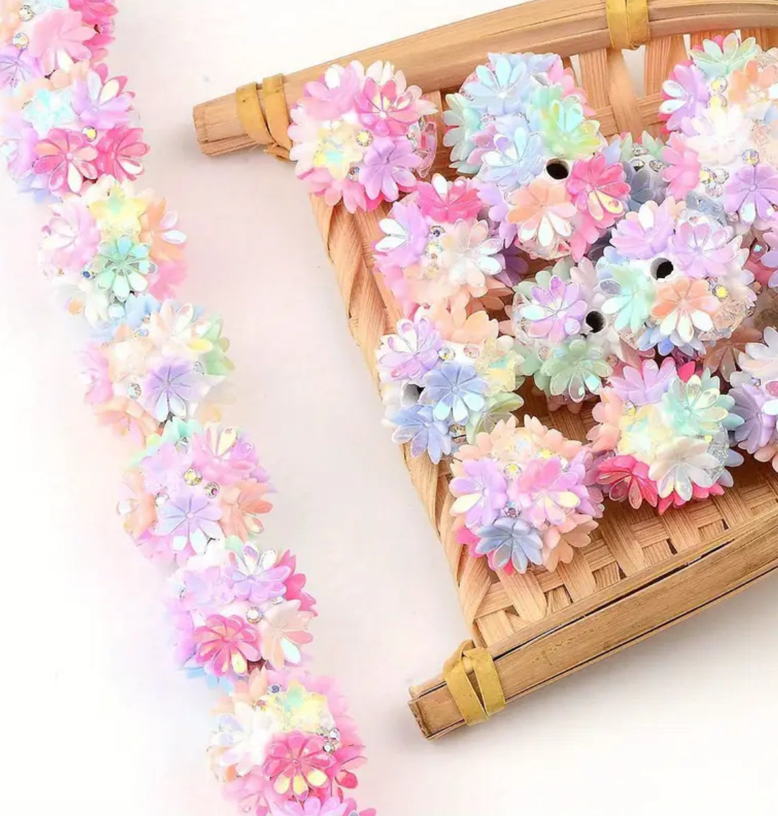 16mm Multicolor Daisy Fancy Beads