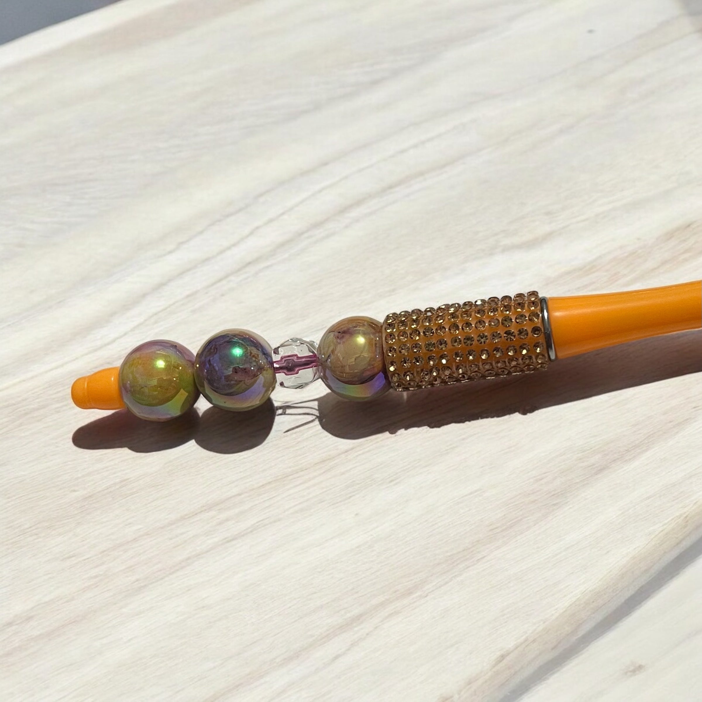 16mm Golden Oil Slick AB Beads Secondary image