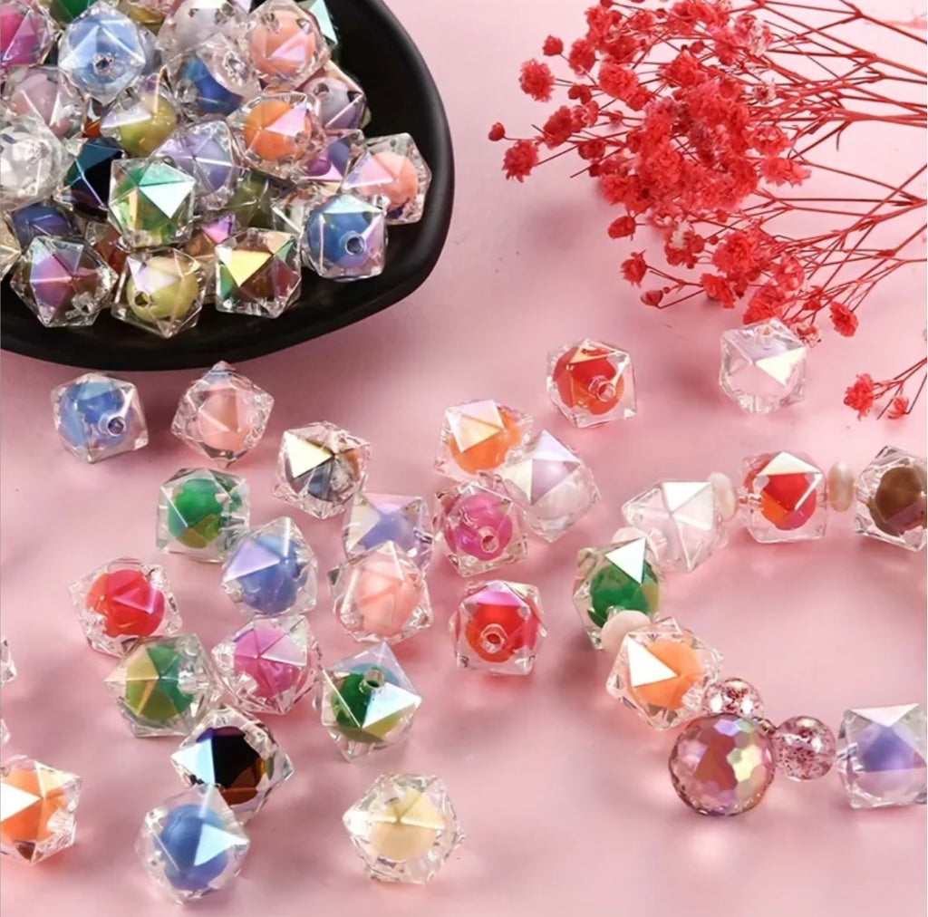 16MM Hexagon Double Layered AB Mix