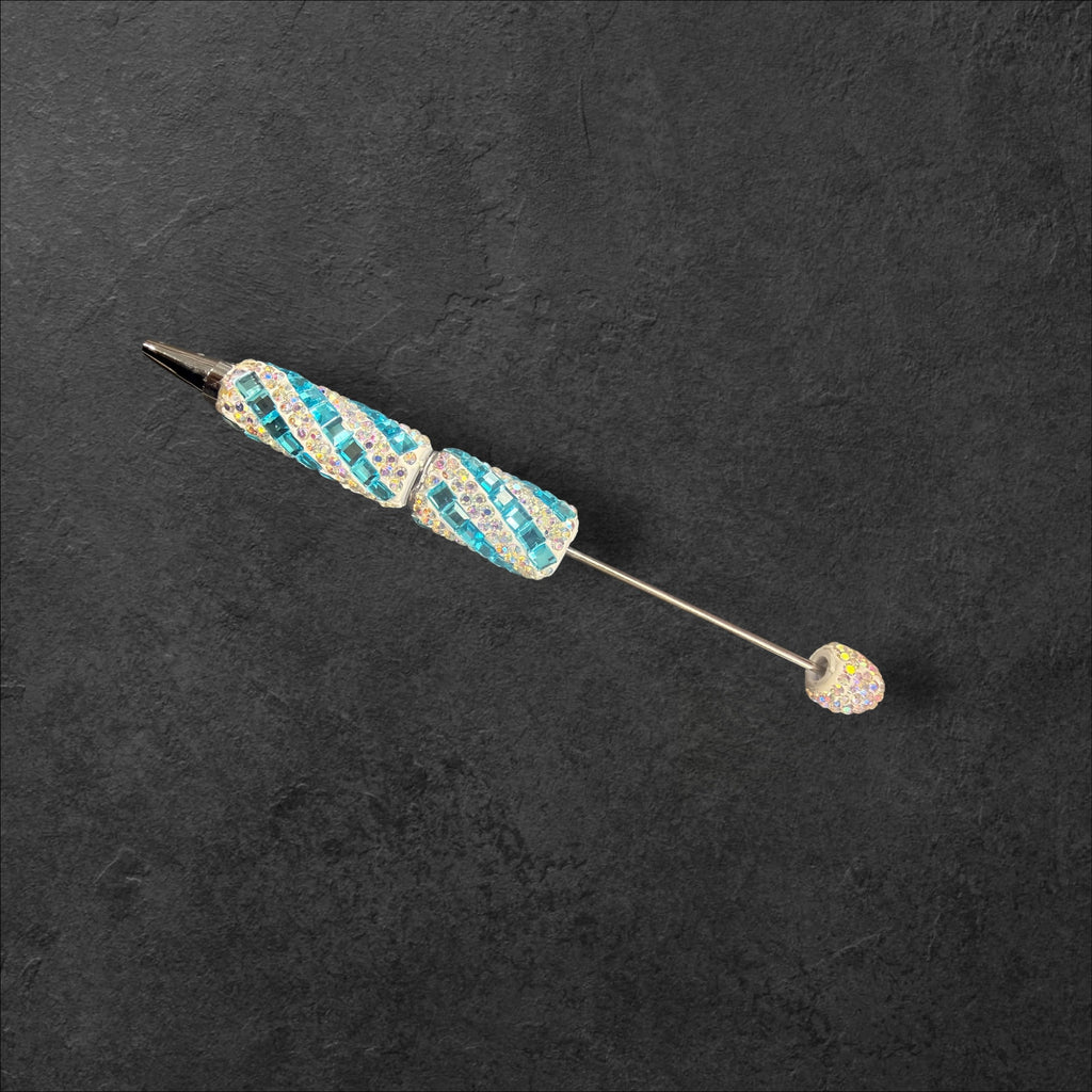 Diagonal Rectangle Square Rhinestone Beadable Pens