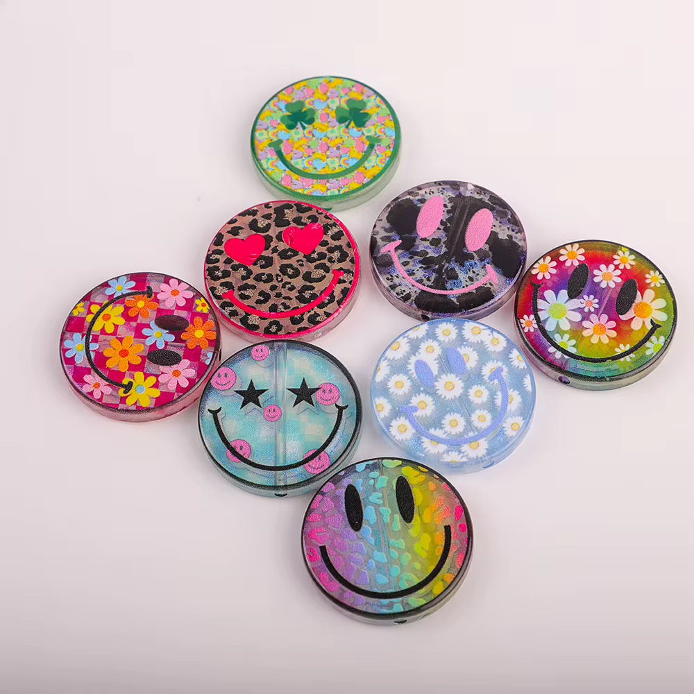 Smiley Face Acrylic Shaped Beads Main image