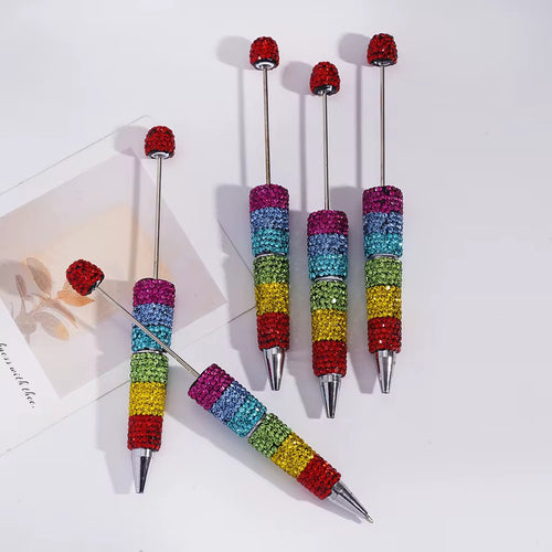 Rainbow Rhinestone Clay Pens