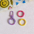 1” Circle Spring Snap Hood For Keyrings and Keychains in AB Bright Colors (20 pcs)🫶🏽