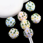 16mm Fancy Clay Daisy and Stone Beads-S6
