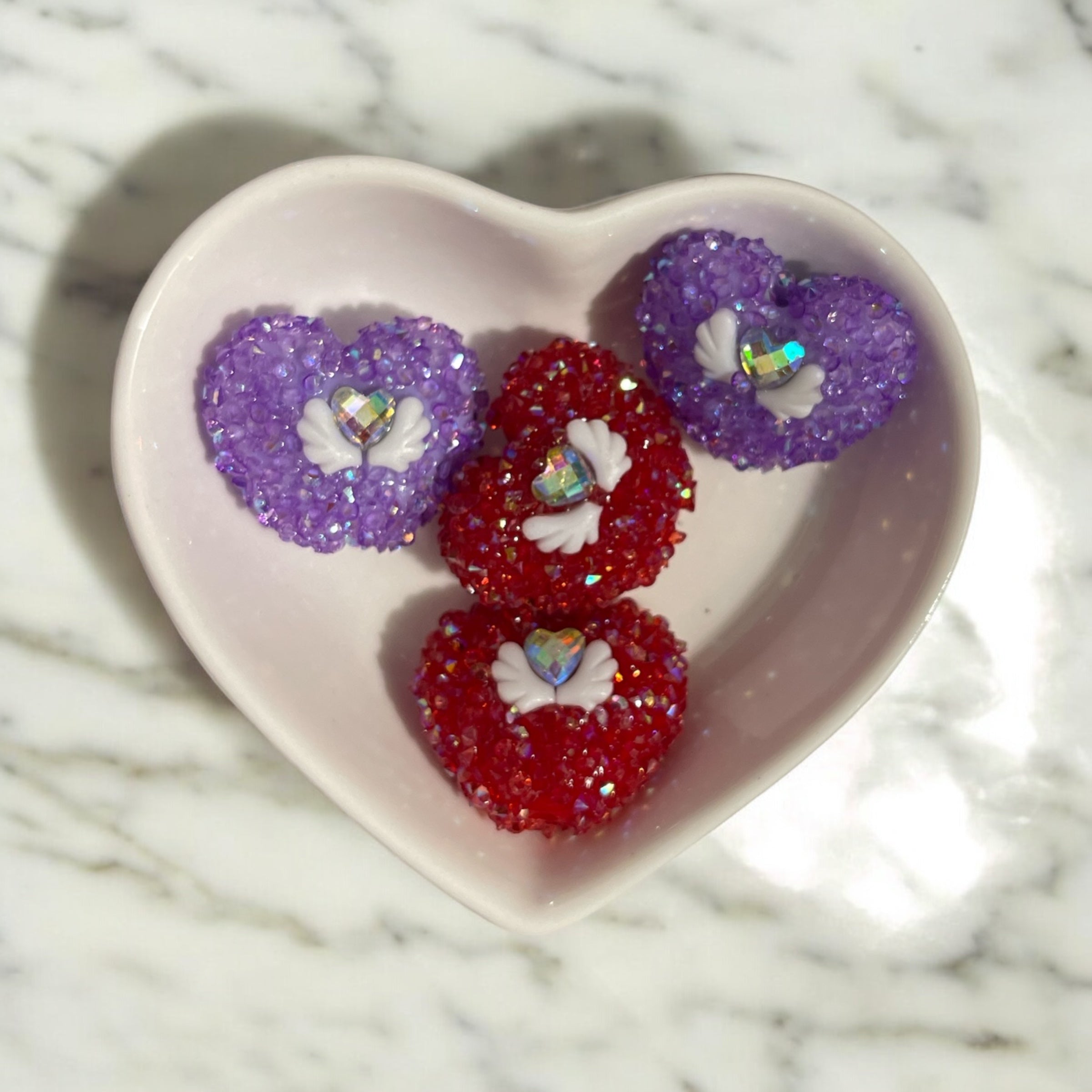 20mm Fancy Rhinestone Heart Beads Main image