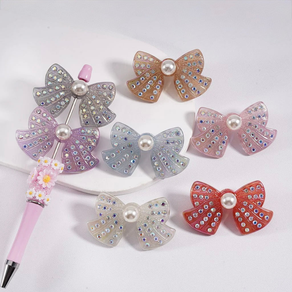 35mm Rhinestone and Pearl UV Bow Main image