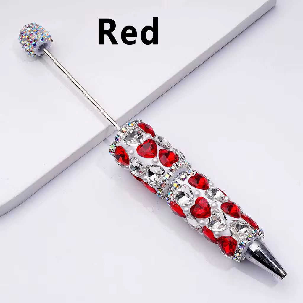 Crystal Heart Rhinestone Beadable Pens