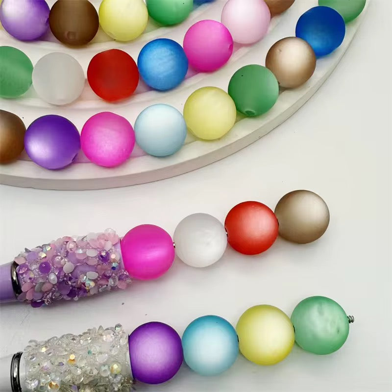 16mm Frosted Cat Eye Brights Bead Mix-J18