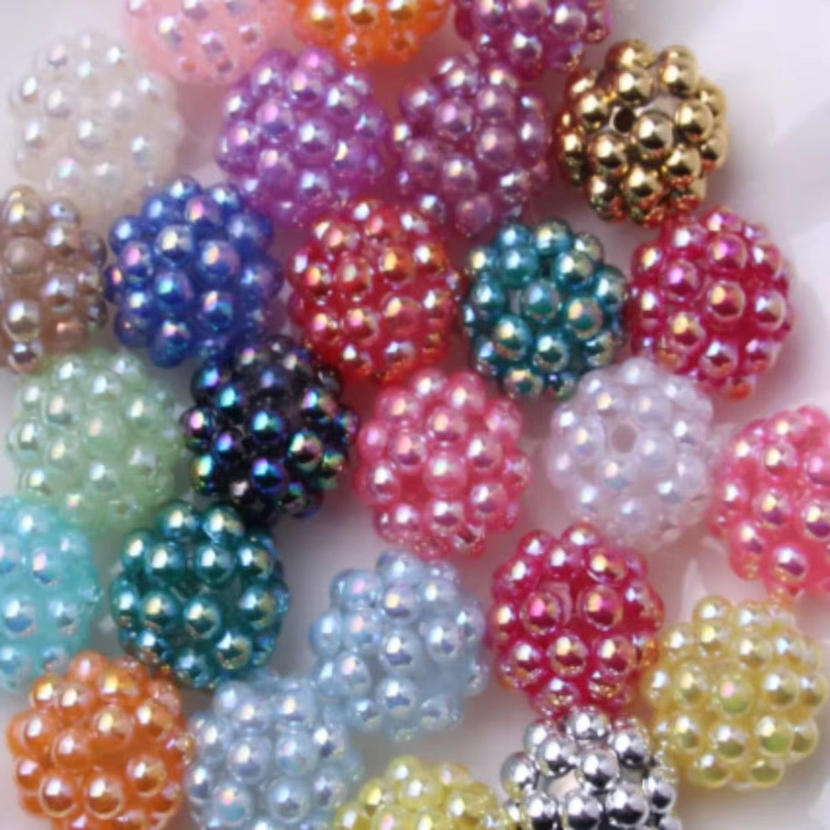 20mm Colorful Pearl AB Rhinestone Beads Main image