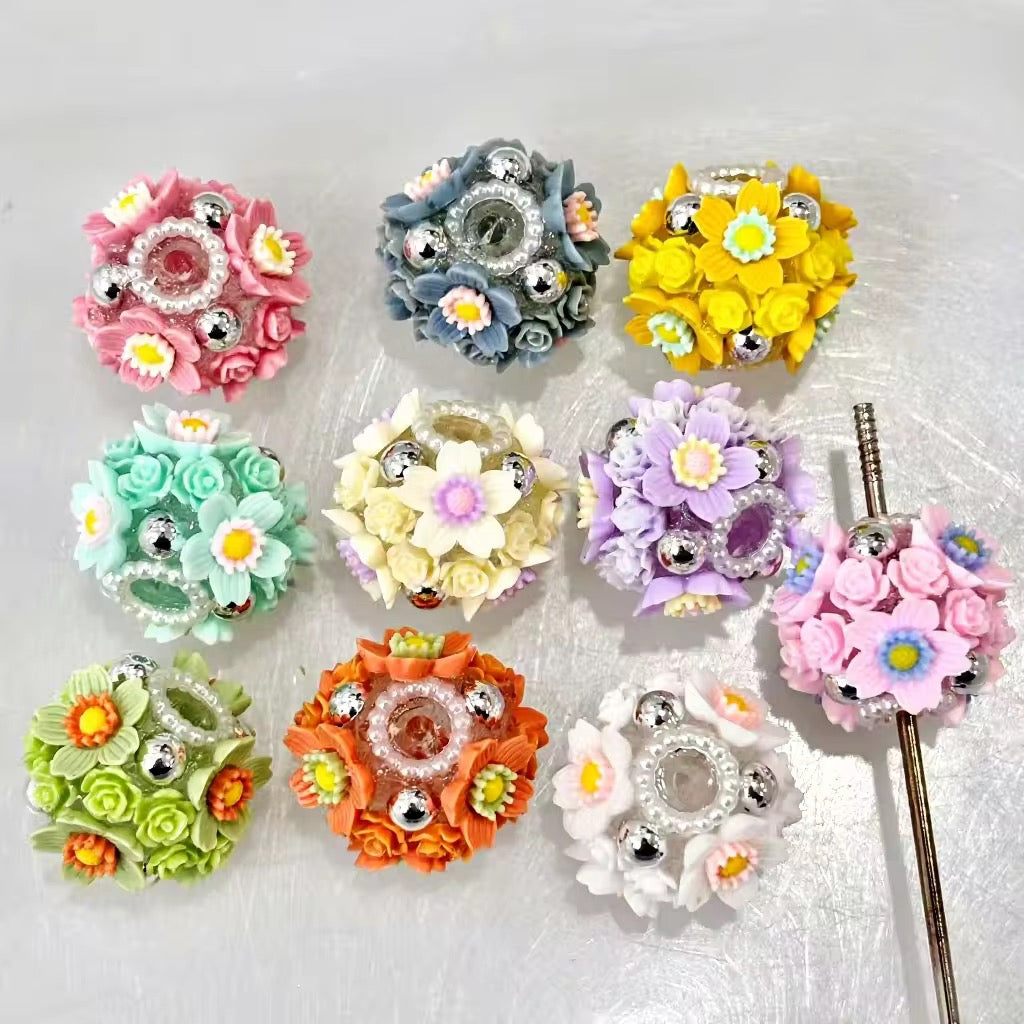 17mm Big Flower Fancy Bead  Mix (5pcs) Main image