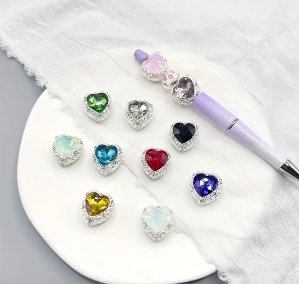 Rhinestone Metal Heart