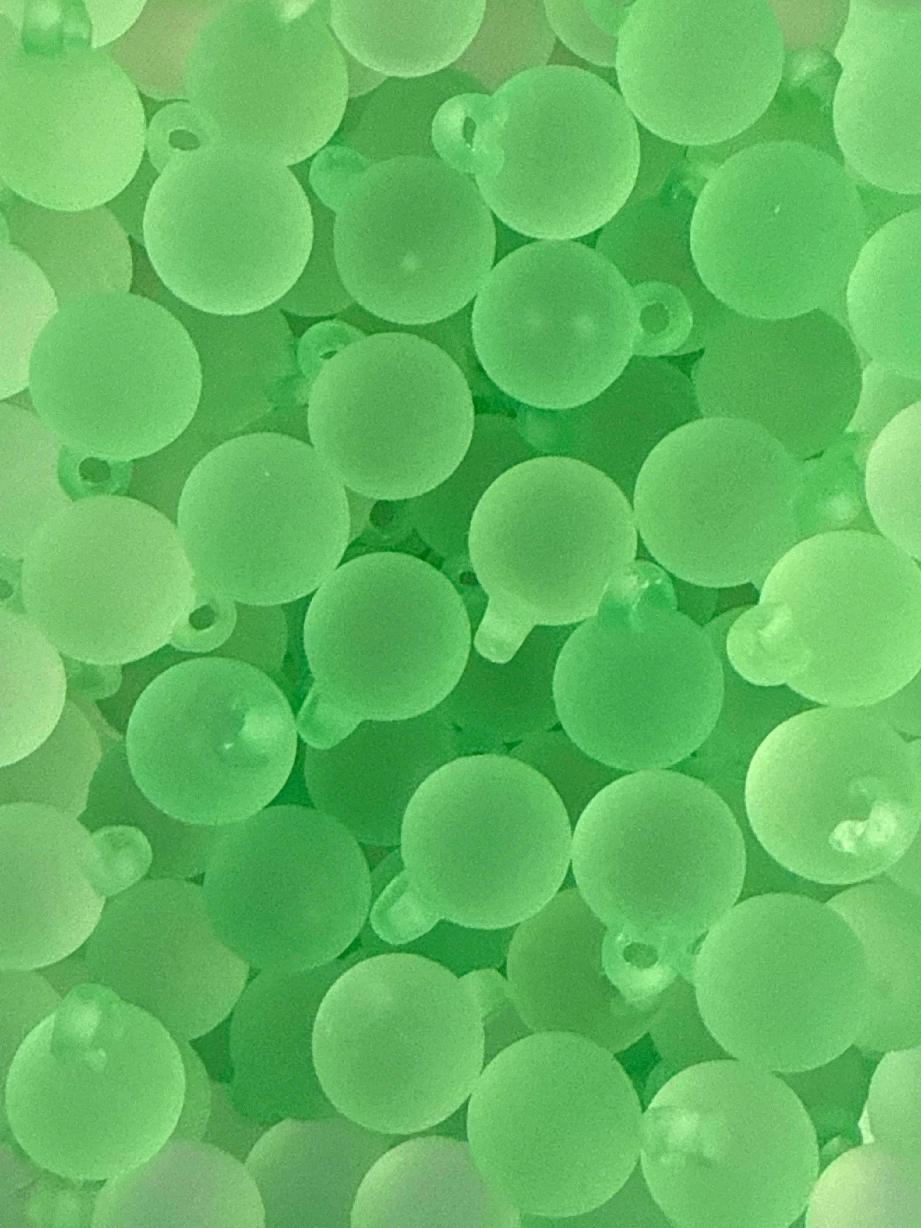 16mm Frosted Solids Pendant Beads (Single Color and Mix)