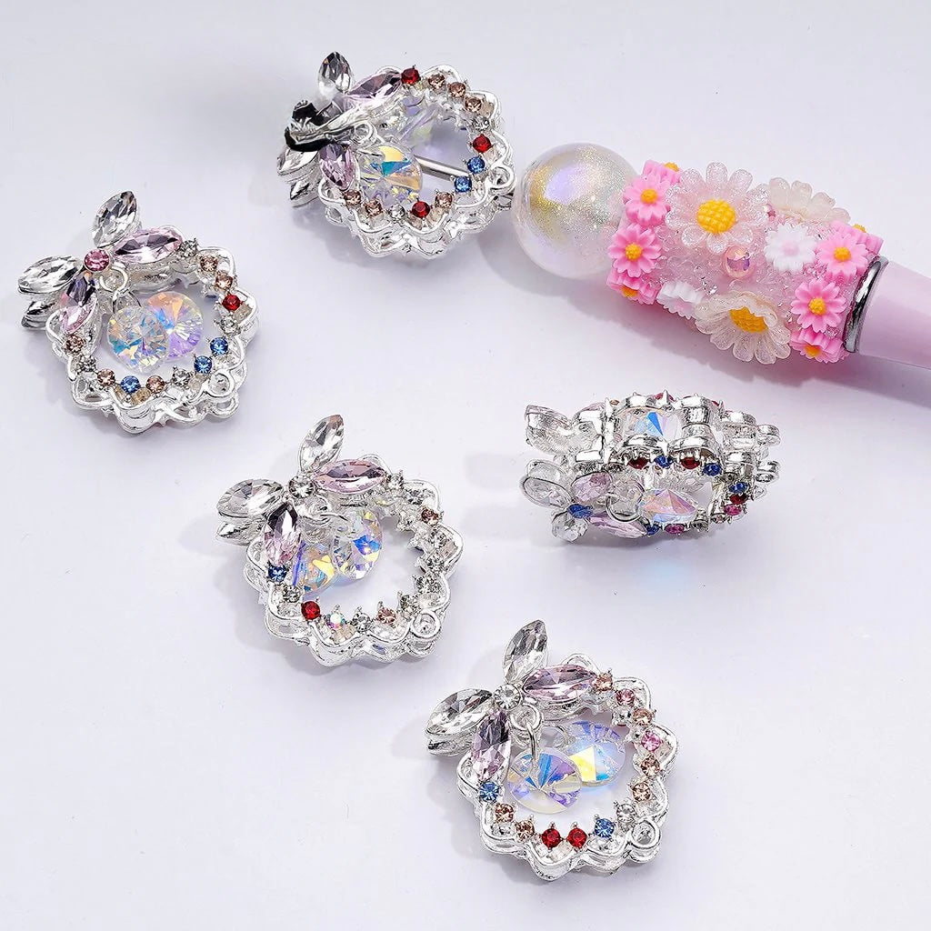 24mm  Alloy Rhinestone Garland Beads