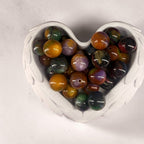 16mm Tricolor Golden Shimmer and Cat Eye Beads