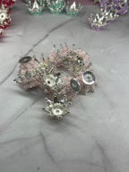 Rose Metal Alloy Crown Beads