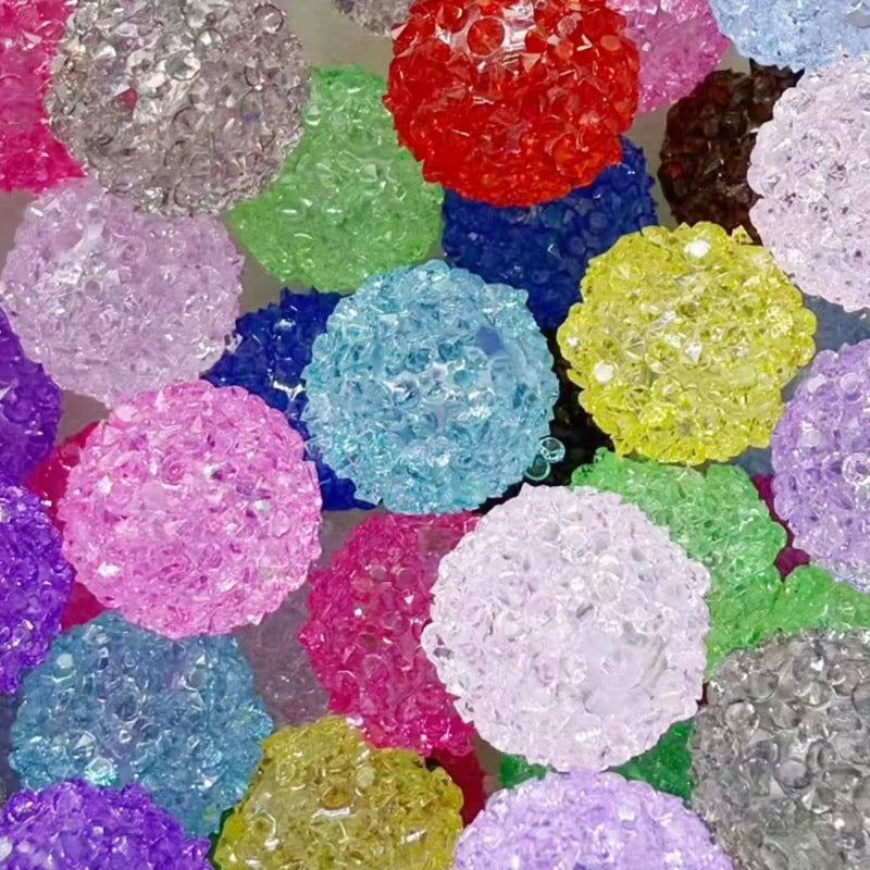 14mm Clear Sugar Rhinestone Beads Mix (10pcs)-S9
