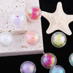 16mm Rough Face Double Layered Autora Beads Mix-N19
