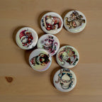 23mm Christmas Gnome Round Flat Beads