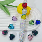 5pc Rhinestone strawberries
