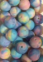15mm Patterned Silicone Beads