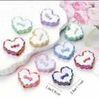 Wavy Heart Beads Mix-X7