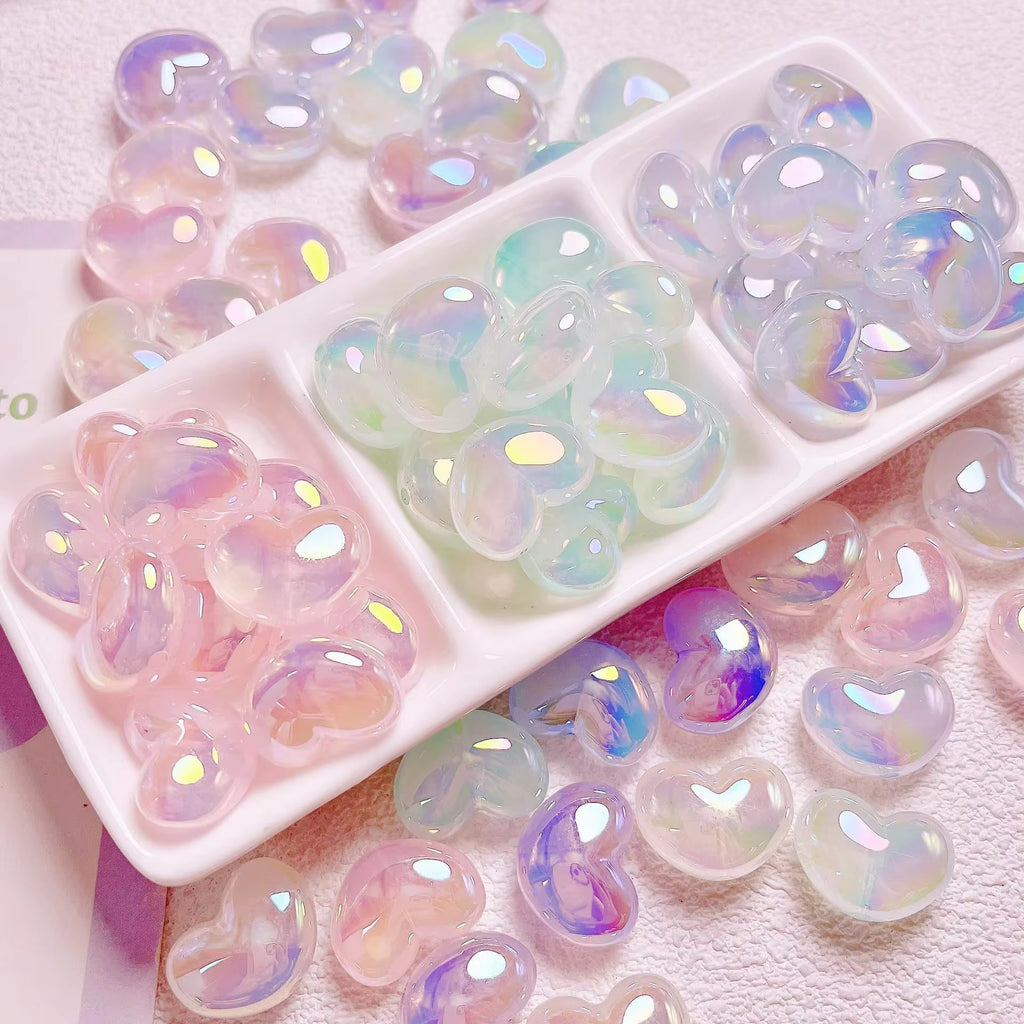 Translucent Jelly Heart Mix -D1