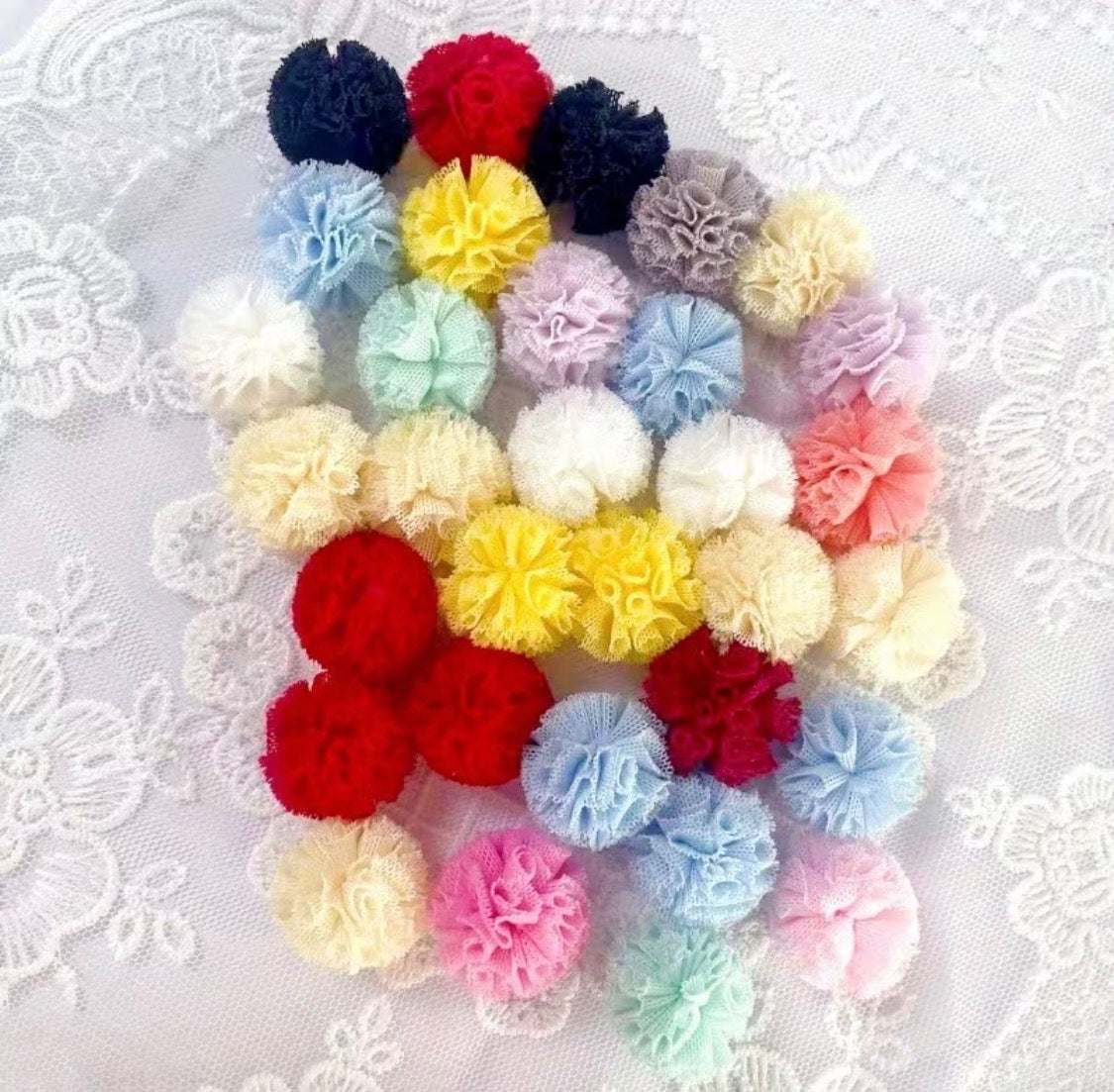 Mesh Flower for DIY and Pens (20 pcs)
