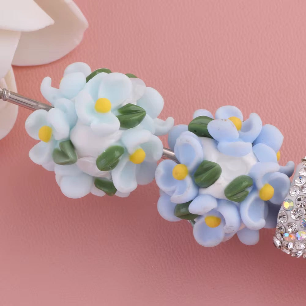 16mm Fancy Flowers and Stone Beads