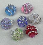 17mm Rhinestone Sugar and Roses  with Crown Fancy Bead (5pcs)