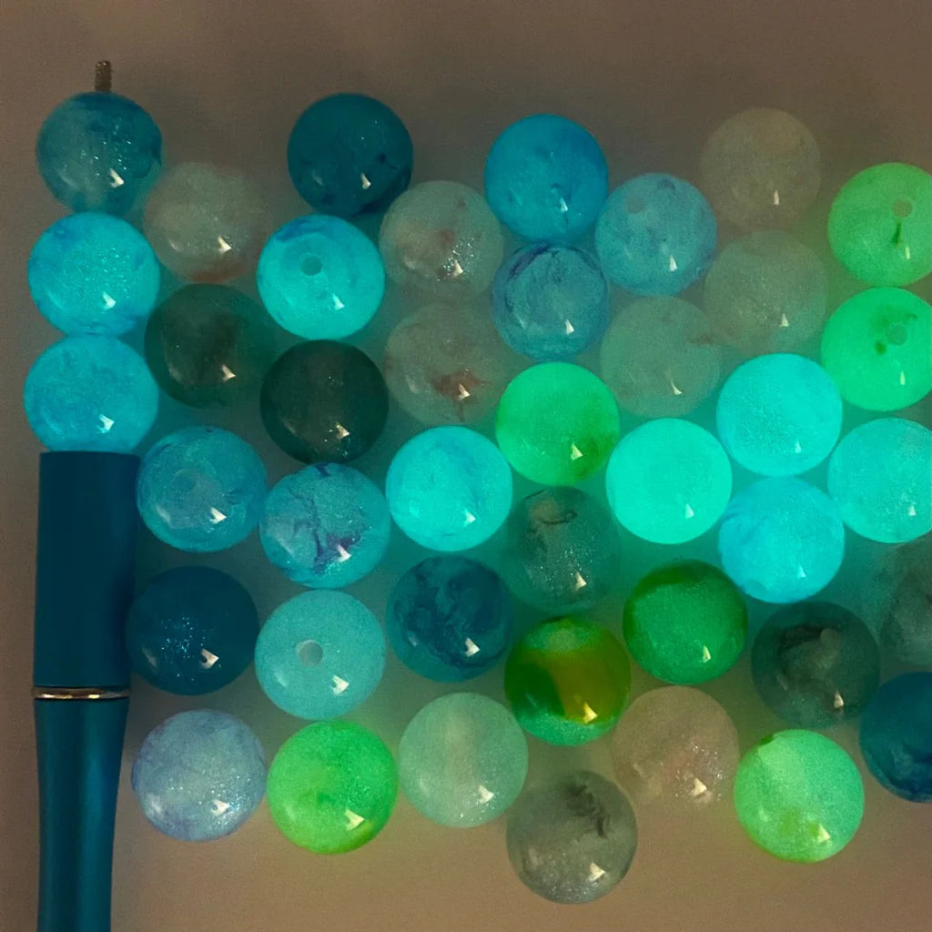 16mm Glitter Luminous Beads Mix-I8 Secondary image