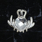 30mm Alloy Crown Rhinestone Hearts-U10