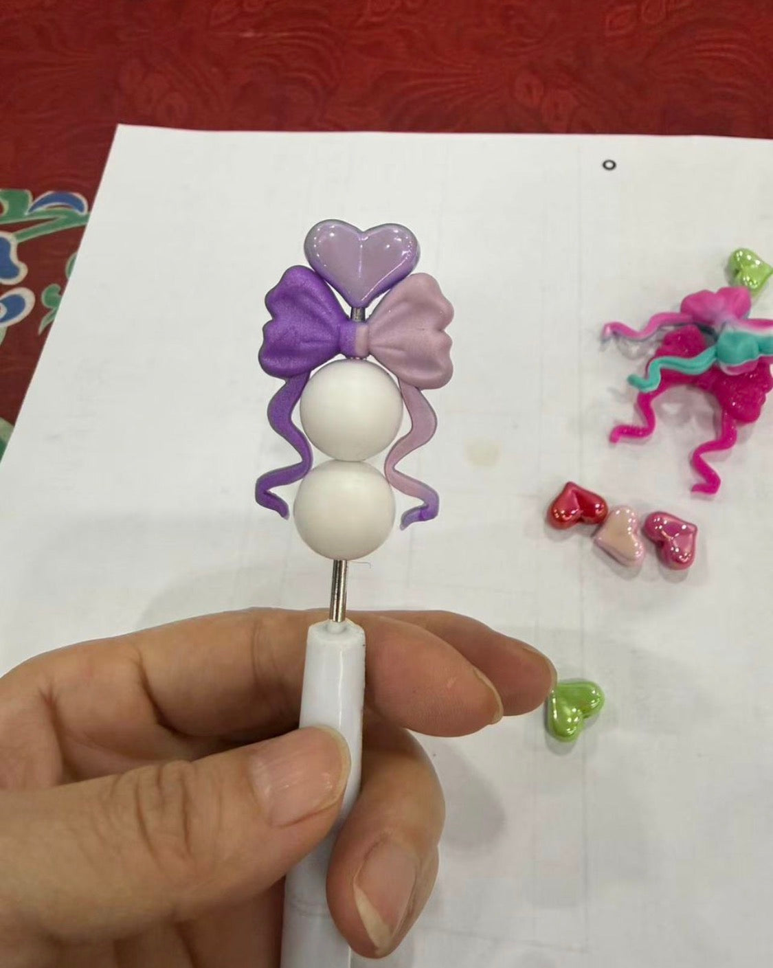 Cute Bow Silicone Focal Bead