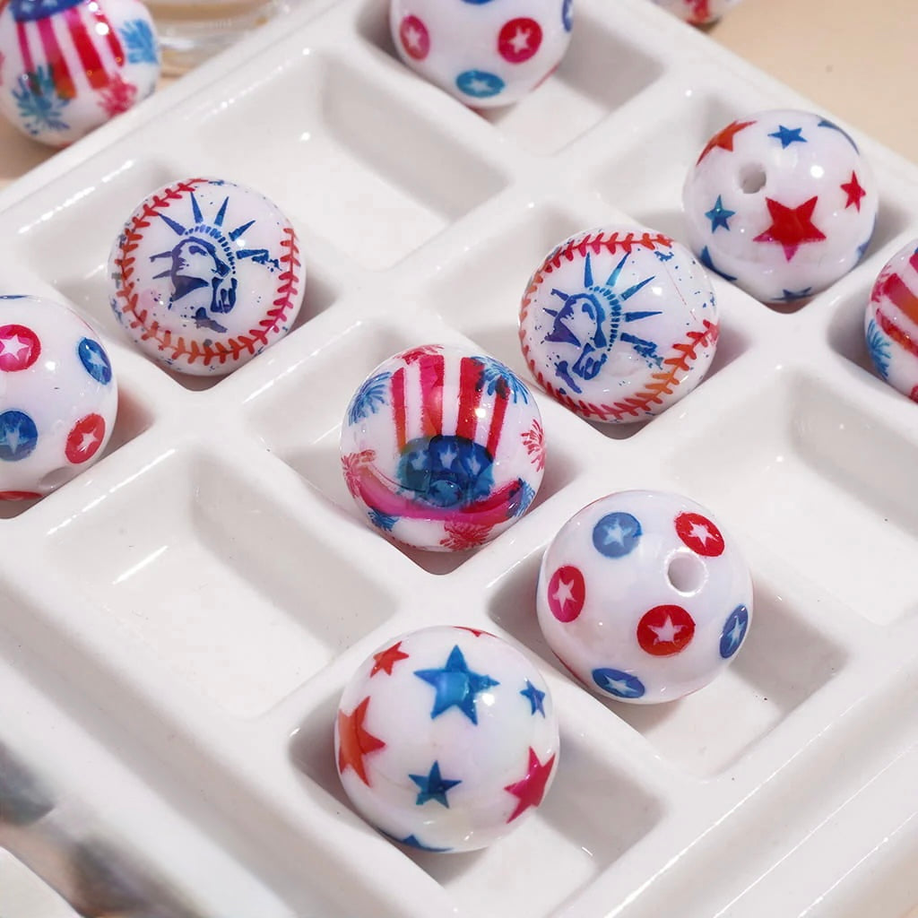 16mm American Pride Beads