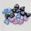 15mm Cat-eye Bows and Dots Hearts (5pcs)