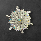 40mm Metal Alloy Snowflake Rhinestone Beads-T4