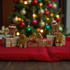 3D Christmas Gingerbread Man Beads (5pcs)