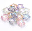 19mm Clear Colors Faceted Stars Mix-D20