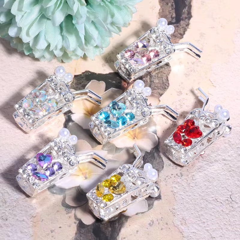 Metal Alloy Drink Cup Rhinestone Beads-U5