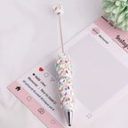 Beadable Clay Pens with Dazzling Heart in Assorted Colors