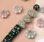 17mm Rhinestone Lined Roses Fancy Bead  Mix (5pcs)