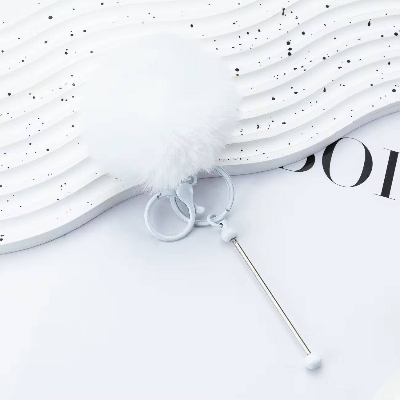 Beadable PomPom Keychain
