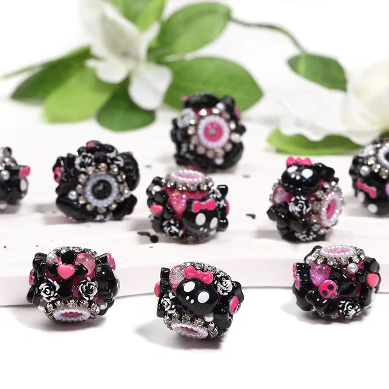 16mm Fancy Cute Skull Emo Beads-S1 Main image