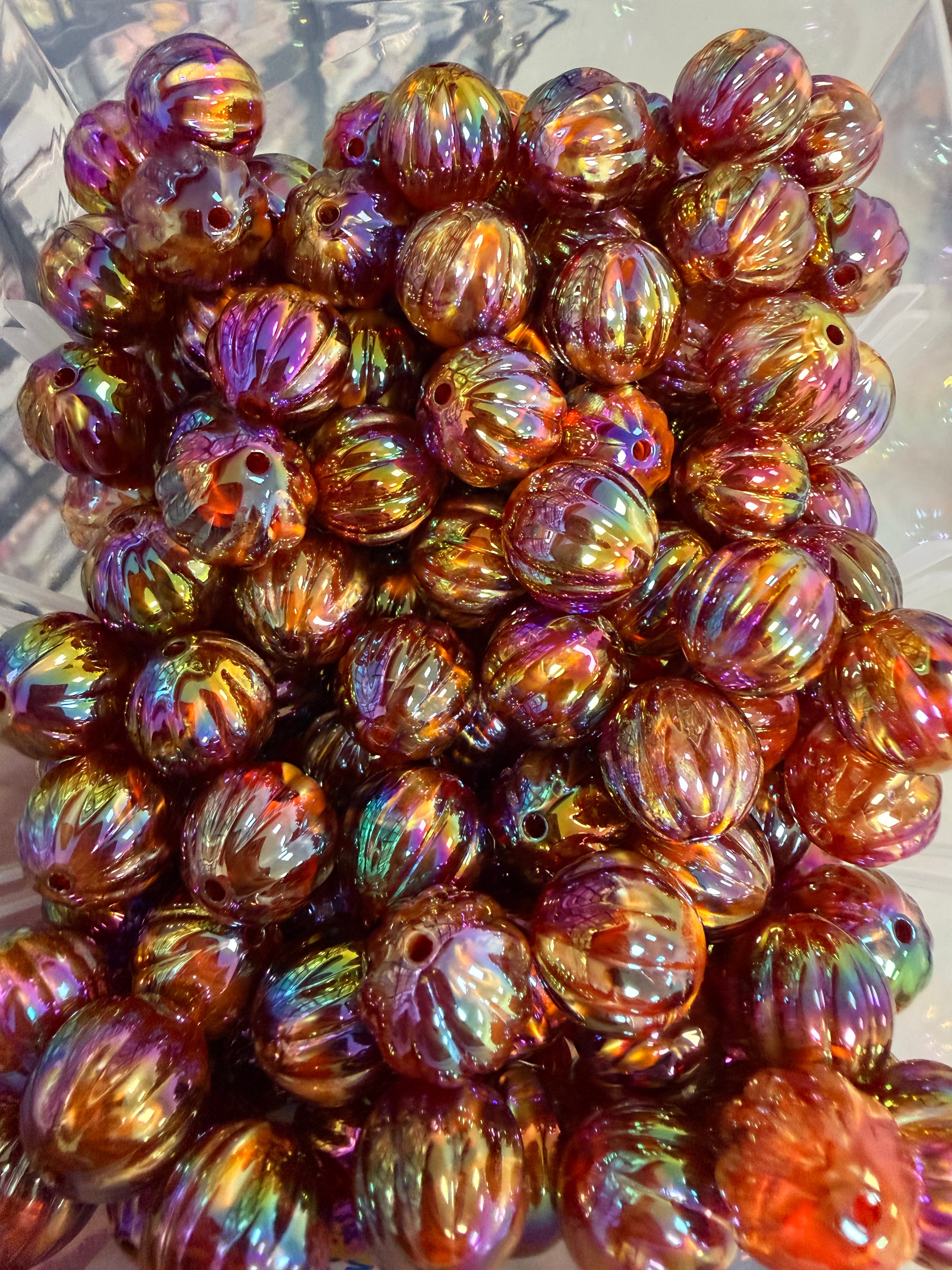 16mm Golden Fire Pumpikin Beads -M2 Main image